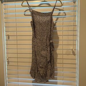 Leopard print wrap dress